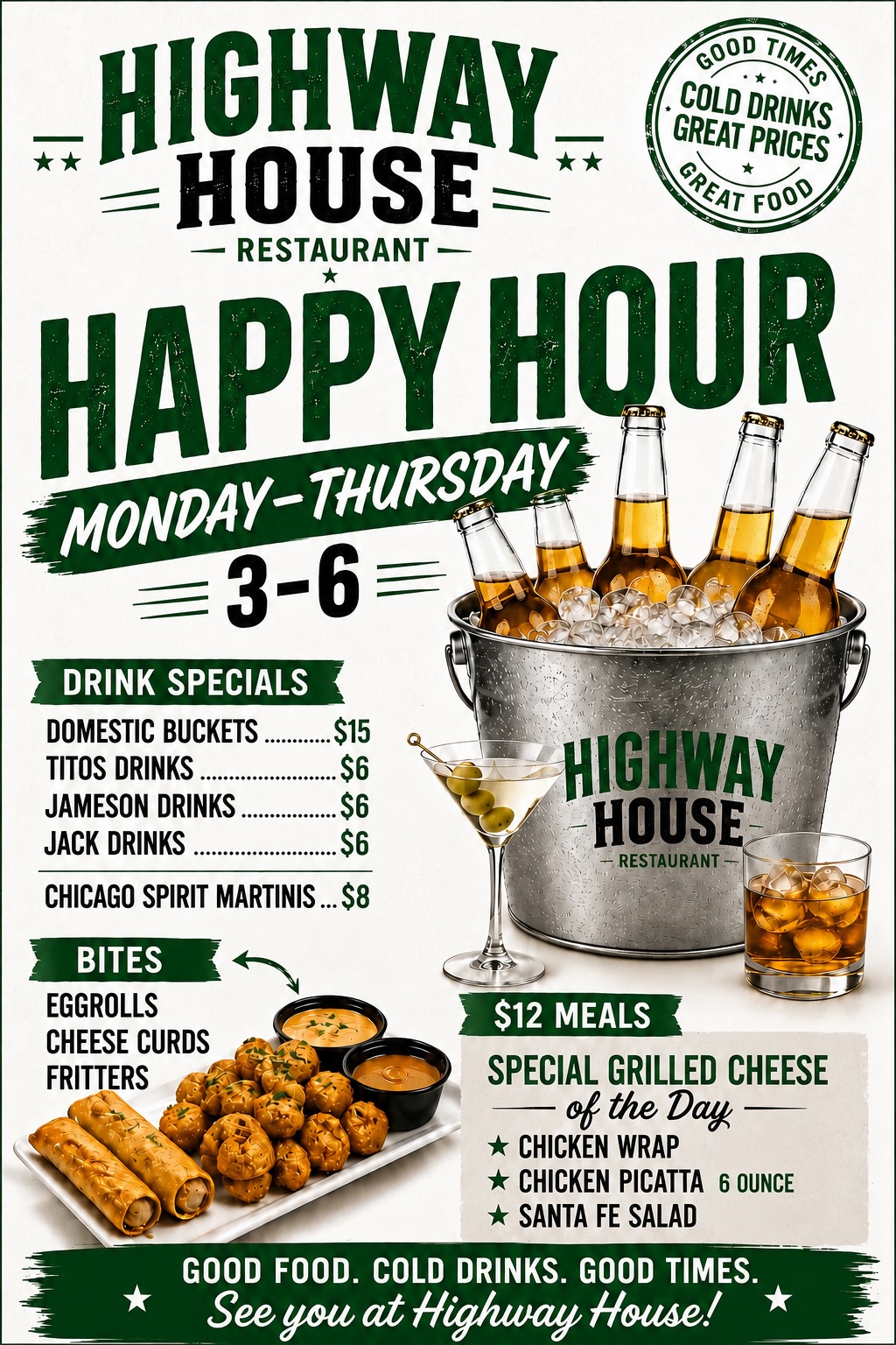 Highway House Happy Hour Specials